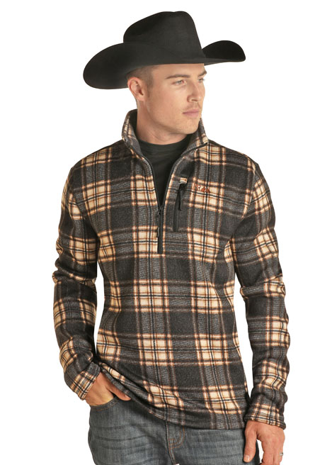 plaid fleece sweater