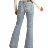 Rock and Roll Cowgirl Ladies Mid-Rise Light Wash Trouser Jean, W8M1662