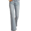 Rock and Roll Cowgirl Ladies Mid-Rise Light Wash Trouser Jean, W8M1662