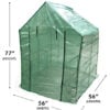 Backyard Expressions Portable 2-Tier Walk-in Greenhouse 56″x 56″x 77″