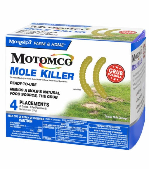 Motomco Mole Killer Grubs (4 placements)