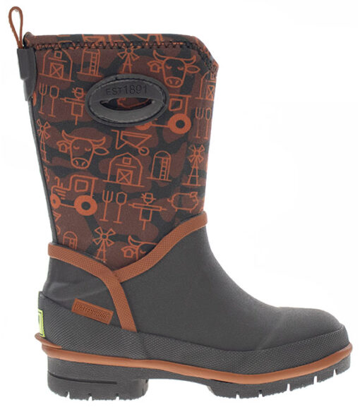 Washington Shoe Kids Farm Print Neoprene Rainboot, 24114102B