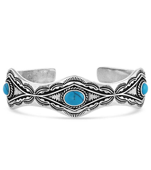 Montana Silversmiths Seeing Eye Aztec Silver Cuff Bracelet, BC5029