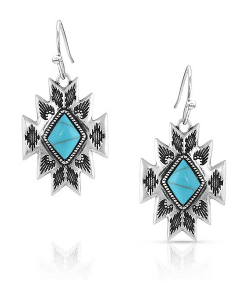 Montana Silversmiths Turquoise Star Pendant Earrings, ER5036