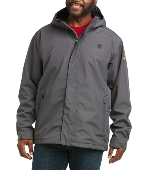 Ariat Men's Rebar Gray Stormshell Waterproof Jacket, 10037697