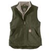 Carhartt Ladies Washed Duck Sherpa Lined Mock Vest, 104224