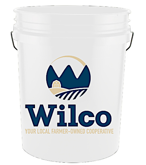 White 5 Gallon Bucket with Wire Handle and Choice of White or