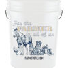 Wilco Branded “For the Farmer in All of Us”  5-Gallon White Plastic Bucket
