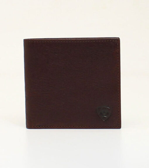 Ariat Men's Shield Logo Brown Bifold Wallet, A35307283