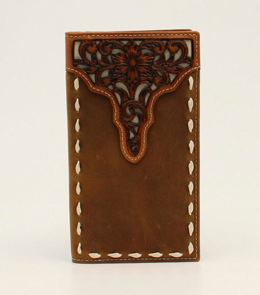 Ariat Men's Floral Tooled Rodeo Wallet, A3547144