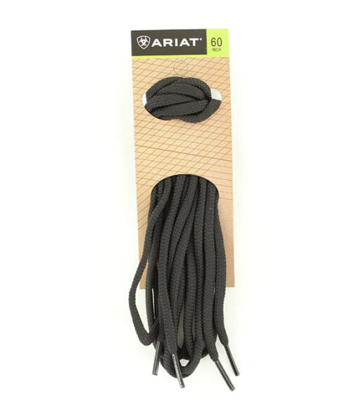 Ariat 60" Black Nylon Shoe Laces, A2302401