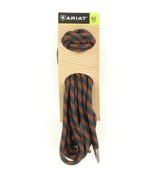 Ariat 45" Nylon Black/Brown Shoe Laces, A23024107