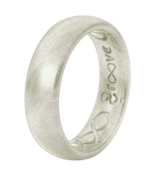 Groove Life Ladies Sold Pearl Thin Groove Ring, R1-113