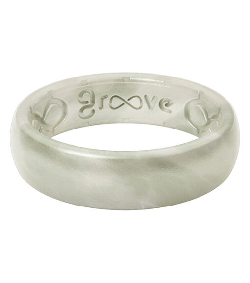 Groove Life Ladies Sold Pearl Thin Groove Ring, R1-113