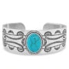 Montana Silversmiths Into the Blue Turquoise Silver Cuff Bracelet, BC5126