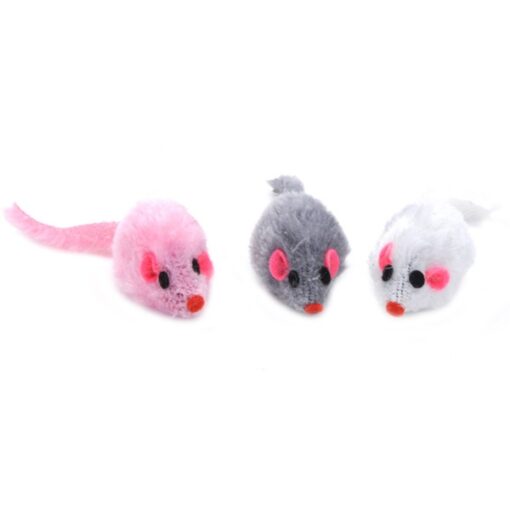FREE SHIP TO USA COASTAL PET RASCALS MULTI COLOR SOFT MICE 3 PACK CAT TOY MOUSE 