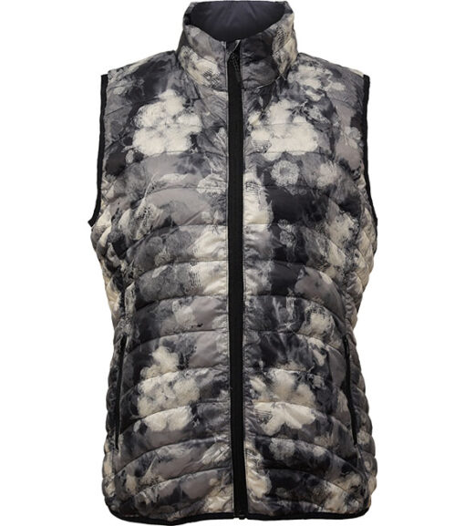Ladies Insulated Floral Print Puffer Vest, 21-2214