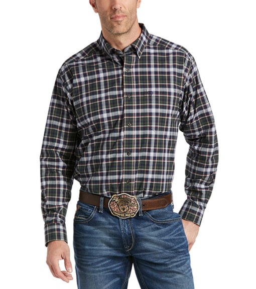 Wrangler Men's Cowboy Cut Chambray Long-Sleeve Shirt, 70130MW - Wilco ...
