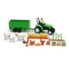 NewRay 04096 Farm Animals and Tractor Set, 3 years and Up