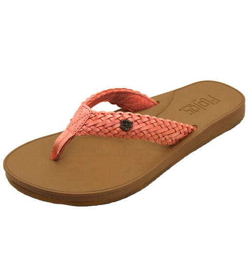 Flojos Ladies Coral Waverly Braided Flip Flop Sandal