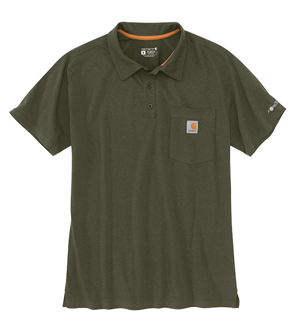 Carhartt, Men's Force Relaxed Fit Midweight Short Sleeve Pocket Polo ...