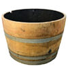 Oak Half Wine Barrel Planter