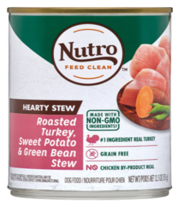 Nutro Large Breed Adult Dog Food Tender Turkey & Swt Potato Recipe Stew ...