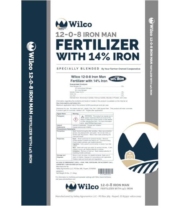 Wilco Iron Man PTS Fertilizer Blend 12-0-8-14Fe
