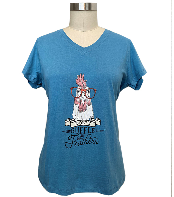 Wilfull Wear Ladies Chicken Graphic T-Shirt, WK0GR1001