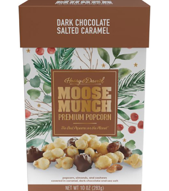 Harry and David Classic Dark Chocolate Salted Caramel Moose Munch Premium Popcorn Wilco Farm