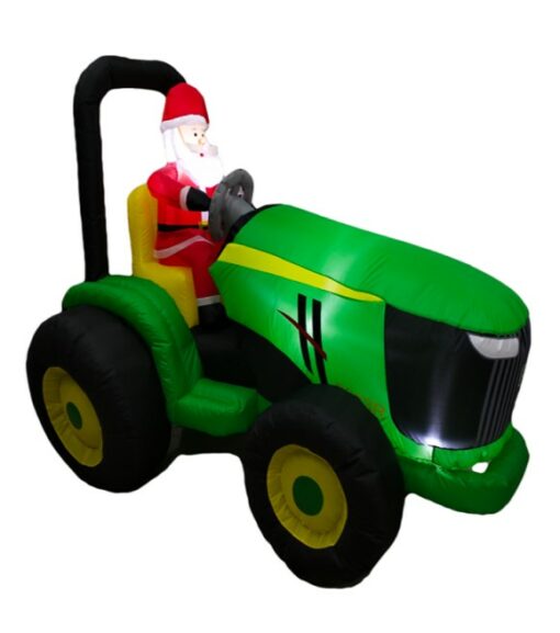 Santa's Forest, 8' Inflatable Tractor With Santa Wilco Farm Stores