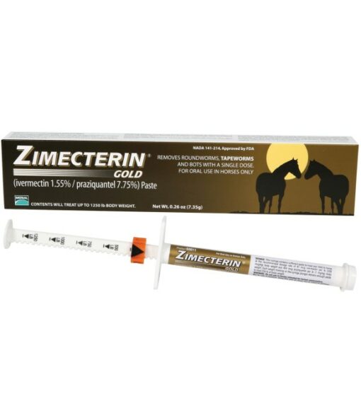 Zimecterin, Gold Horse Wormer Paste, Single Dose, 7.35g. Wilco Farm