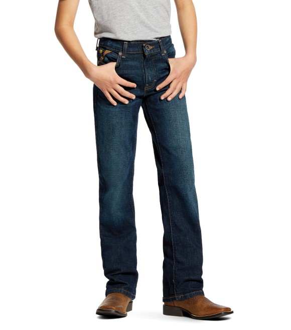 Ariat, Boy's B5 Slim Stretch Legacy Stackable Straight Leg Jean ...