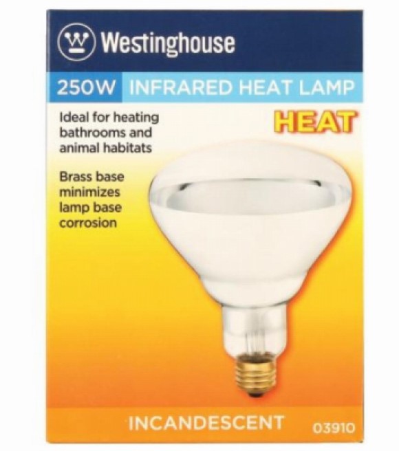 Westinghouse, 250W Clear R40 Infrared Heat Lamp, 0391048