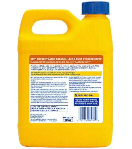 Zep, Calcium Lime & Rust Stain Remover, 32 oz Wilco Farm Stores