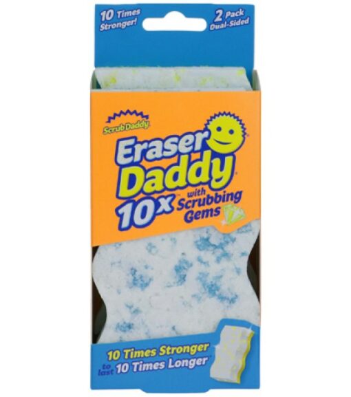 Scrub Daddy, Eraser Daddy 10x with Scrubbing Gems, 2 Pack Wilco Farm