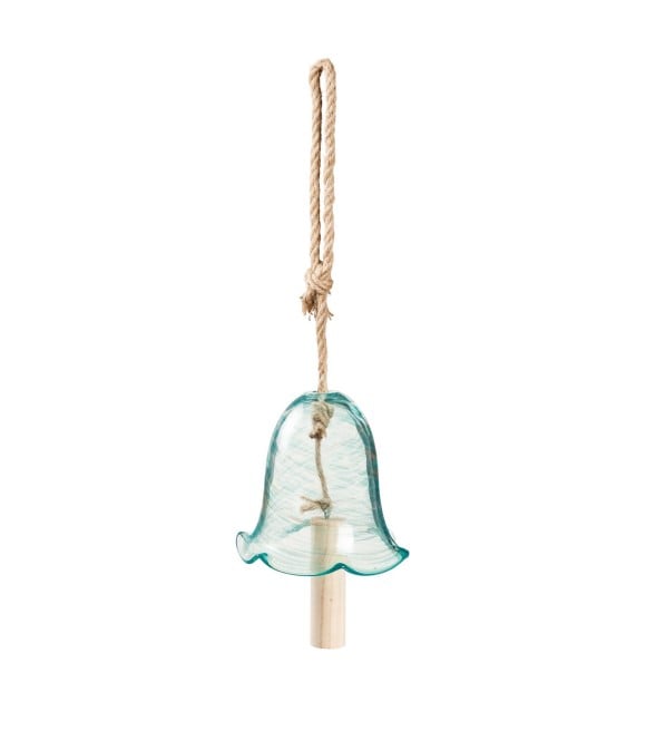 Evergreen, Speckle Teal Floral Shaped Bell Chime, 2WC2007 - Wilco Farm ...