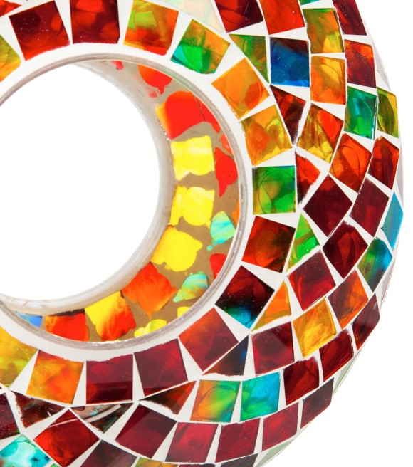 Evergreen, Rainbow Glass Mosaic Bird Feeder, 2BF7093 Wilco Farm Stores