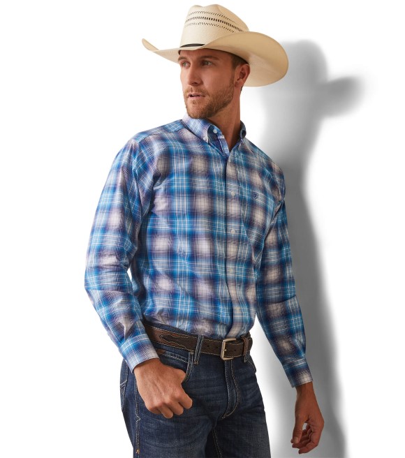 Ariat, Men's Pro Series Lukas Classic Fit Long Sleeve Shirt, 10043725 ...