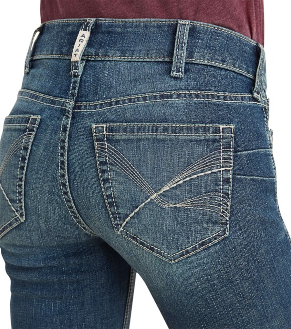 Ariat, Ladies R.E.A.L. Mid Rise Michela Straight Leg Jean, 10043147 ...