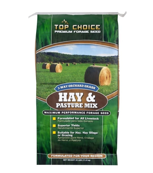 Top Choice, 3-Way Orchard Grass Hay & Pasture Mix, 25 lb