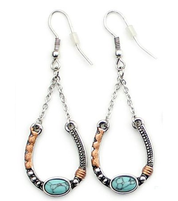 WYO-Horse, Ladies' Silver Artisan Horseshoe Earrings, JE278S - Wilco ...