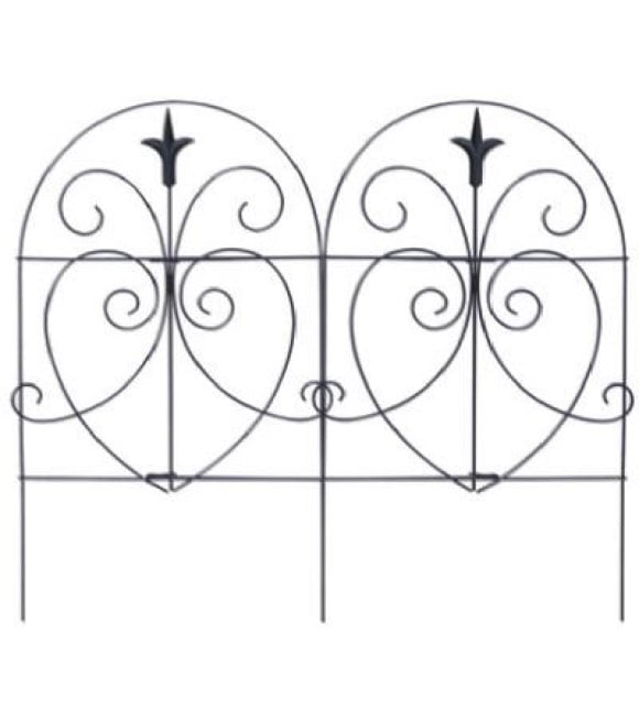 Panacea Products, Black Romantic Style Folding Garden Fence, 18