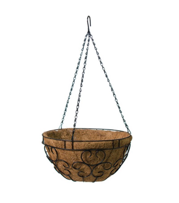 Green Thumb Black Romantic Style Hanging Basket With Coco Liner 14 In Wilco Farm Stores 7011