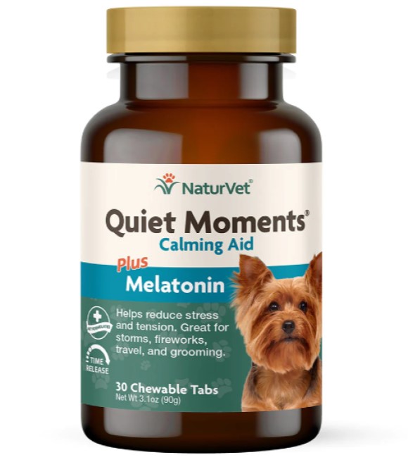 NaturVet, Quiet Moments Calming Aid Tablets for Dogs, 30 ct.