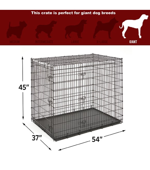 MidWest, Solutions XX-Large Heavy Duty 2 Door Wire Dog Crate, 54 ...
