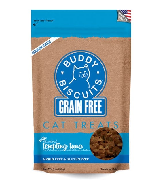 Buddy Biscuits, Grain Free Temping Tuna Biscuits Cat Treats, 3 oz ...