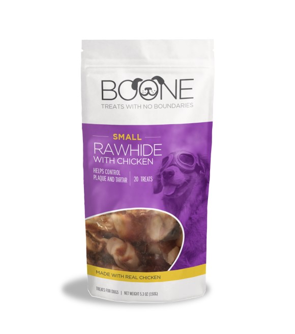 Boone, Small Rawhide Chicken Knotted Dog Bones, 20 pk Wilco Farm Stores