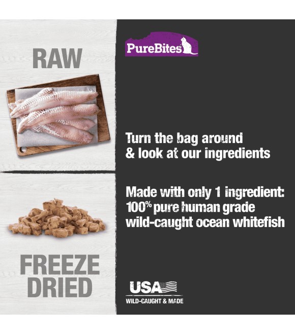 PureBites, Ocean Whitefish Freeze Dried Cat Treats, .70 oz Wilco Farm