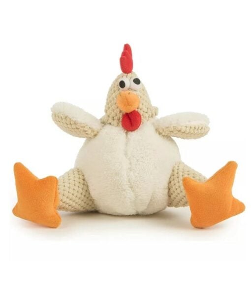 goDog, Checkers Sitting Mini Rooster Plush Dog Toy - Wilco Farm Stores